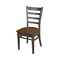 International Concepts 36 in. Solid Wood Round Extension Dining Table with 4 Dining Chairs in Hickory/Washed Coal K45-36RXT-23B-C617-4 - alternate 4